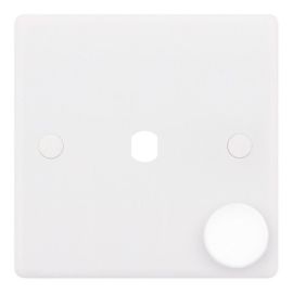 Selectric SSL590 Smooth White 1 Gang Empty Dimmer Plate with Knob