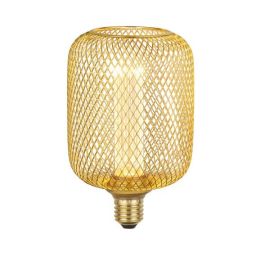 Searchlight 16002GO Gold Metal E27 Wire Mesh Effect Drum Lamp