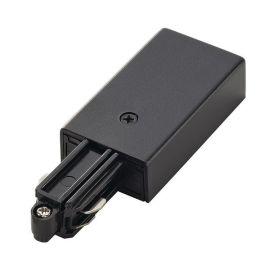 Black Feed-in for Surface Mounted 1-Circuit Track, Earth Right