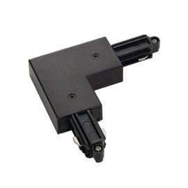 Black Corner Connector for 1-Circuit Track, Earth Outside image