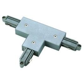Silver Grey T-Connector for 1 Circuit Track, Earth Left image