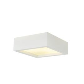 Plastra 104 White Plaster Square E27 Ceiling Light Max. 2 x 25W