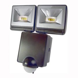 Black Energy Saver LED PIR Floodlight 2x8W
