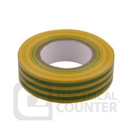 Unicrimp 1920YG Yellow and Green Flame Retardant PVC Insulation Tape 19mm x 20m image