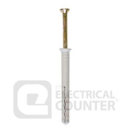Unicrimp CC-04119 Hammer In Fixings 6 x 70mm for use with 40mm Fixtures (16 Pack, 0.13 each) image