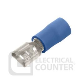 Unicrimp QBPO48F5 Blue Female Push-On Pre-Insulated Terminals 4.8 x 0.5mm (100 Pack, 0.04 each) image