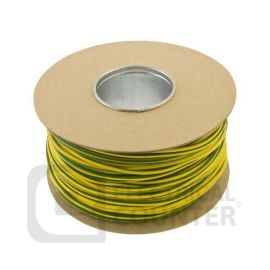 Unicrimp QES4 Green and Yellow PVC 4mm Earth Cable Sleeving 100m image