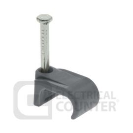 Unicrimp QFC4 Grey Flat Cable Clips for 1-1.5mm Twin and Earth Cable (100 Pack, 0.02 each) image