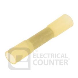 Unicrimp QHSB5 Yellow Heat Shrink Butt Connector Terminals 37A (100 Pack, 0.25 each) image