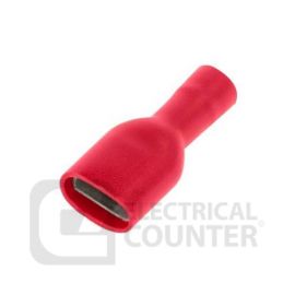 Unicrimp QRFPO48F5 Red Female Fully Insulated Push-On Terminals 4.8 x 0.5mm (100 Pack, 0.04 each)