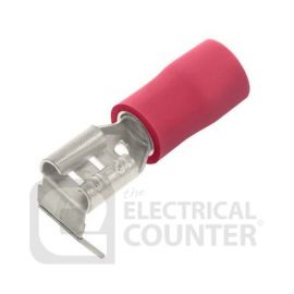 Unicrimp QRPOA63 Red Male/Female Push-On Pre-Insulated Connector Terminals 6.3mm (100 Pack, 0.06 each)