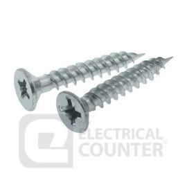 Unicrimp QWS10-10 Bright Zinc Plated Twin Thread CSK Posi Countersunk Screws 10mm x 1 Inch (200 Pack, 0.02 each)