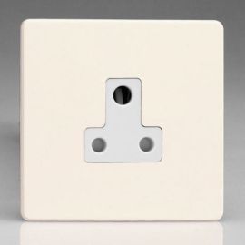 Varilight XDYRP5AWS.PD Screwless Primed 1 Gang 5A Round Pin Socket - White Insert image