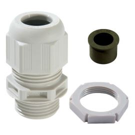 Wiska 10100637 GLP20 and RDE White Cable Gland with reduction sealing insert and locknut (10 Pack, 0.47 each) image