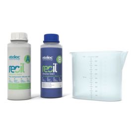 Two-component  silicone resin, 1 Litre, 2 Bottles, jug and stirrer image