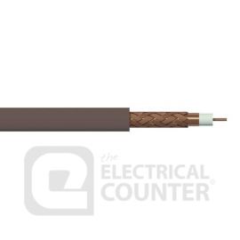 Pitacs COAXIALBR Co-Axial TV Low Loss Brown Cable - 100m