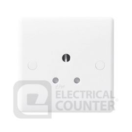 BG Electrical 829 Moulded White Round Edge 1 Gang 5A Unswitched Round Pin Socket