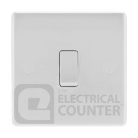 BG Electrical 832 Moulded White Round Edge 1 Gang 20A 2 Pole Flex Outlet Switch