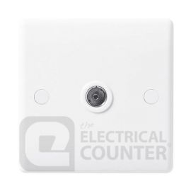 BG Electrical Moulded White 13A Single Socket 1 gang Unswitched 