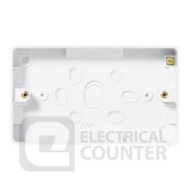 BG Electrical 878 Moulded White Round Edge 2 Gang 50mm Surface Box