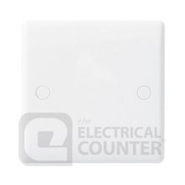 BG Electrical 894 Moulded White Round Edge 1 Gang Blank Plate