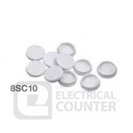 BG Electrical 8SC10 Moulded White Round Edge 10 Pack Screw Caps (10 Pack, £0.04 each)