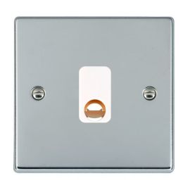 Hamilton 77COW Hartland Bright Chrome 20A Cable Outlet - White Insert