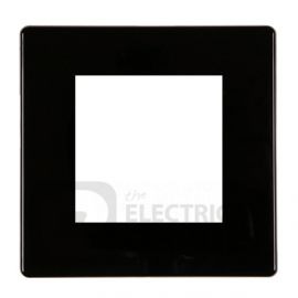 EuroFix Plates Black Single Plate c/w 2 EuroFix Apertures + Grid