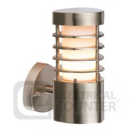 Outdoor Wall Light Stainless Steel IP44 Outdoor Garden 60W ES  SAXBY BIANCO 