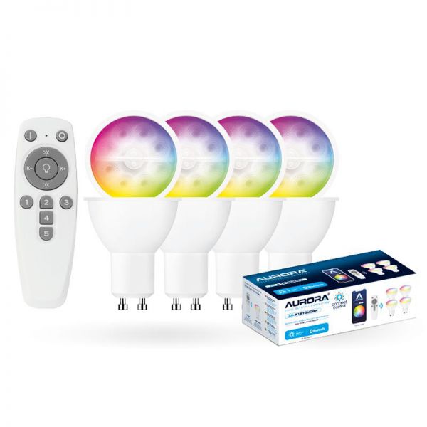 Lampe GU10 Bluetooth Connect.Control 4W RGBCX - AU-A1BTGUCW