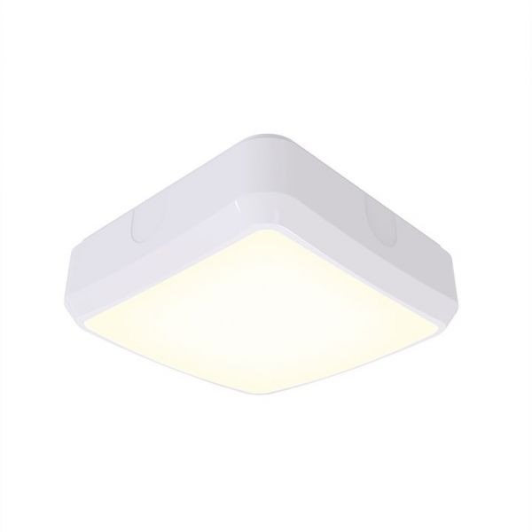 Ansell AALED1/WV/CCT Astro White/Visiluxe 7W LED 650lm 3000/4000K IP65 200mm CCT Square Bulkhead