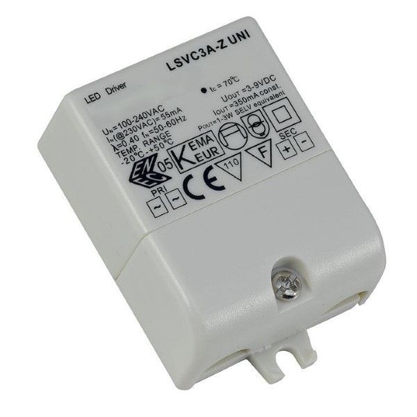 Ansell AD3W/350 1-3W 350mA Constant Voltage Non-Dimmable LED Driver