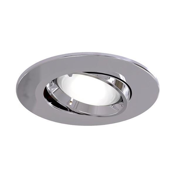 Ansell AEFRG/CH Edge Chrome 50W GU10 95mm Fire Rated Gimbal Downlight
