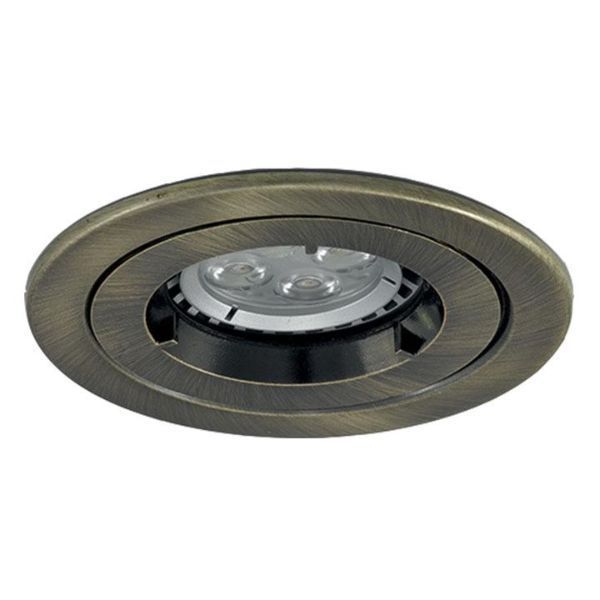 Ansell AMICD/AB iCage Mini Antique Brass 50W GU10 90mm Fire Rated Downlight