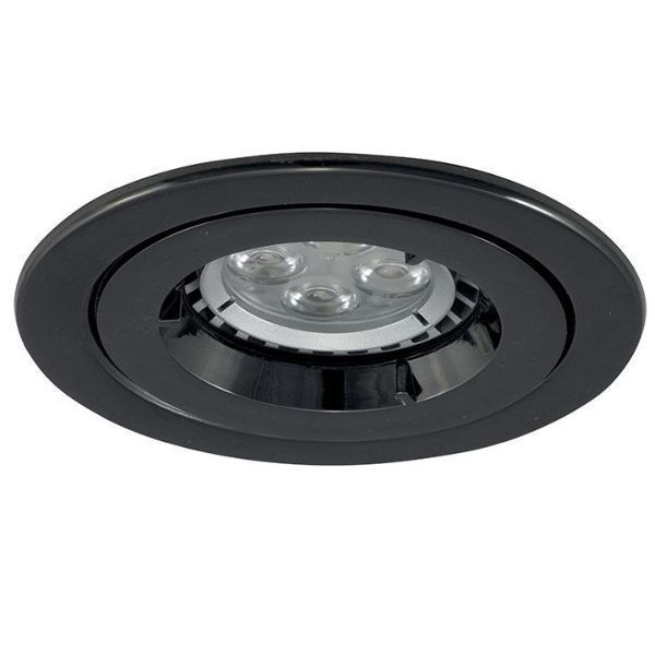 Ansell AMICD/BLC iCage Mini Black Chrome 50W GU10 90mm Fire Rated Downlight