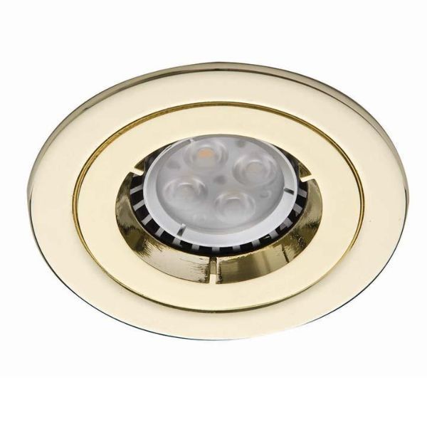 Ansell AMICD/BR iCage Mini Brass 50W GU10 90mm Fire Rated Downlight