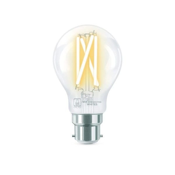 Ansell AOCTOW/A60/TW/CL/B22 OCTO 7W B22 810lm 2700-6500K Tunable White A60 WiZ Smart Filament Lamp