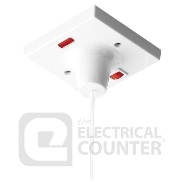 BG Electrical 803 50A Double Pole Ceiling Switches with Neon (10 Pack, 7.82 each)