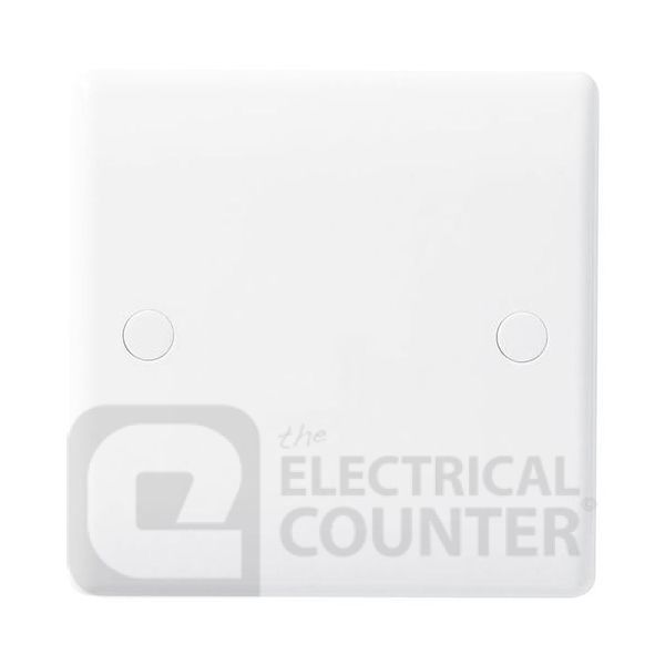 BG Electrical 858 Moulded White Round Edge 20A Bottom Entry Flex Outlet