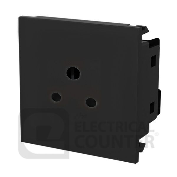 2A Round Pin Mains Plug Black 