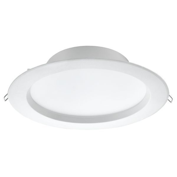 Luceco LBDL8D40 Carbon White IP44 18W 2000lm 4000K 244mm Dimmable LED Downlight