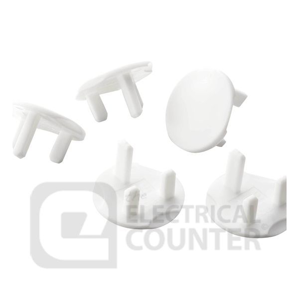 Masterplug SC13/5 White Socket Covers for 13A Sockets (5 Pack, 1.05 each)