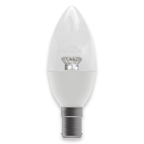 BELL Lighting 05821 7W 2700K SBC B15 Clear Candle LED Lamp