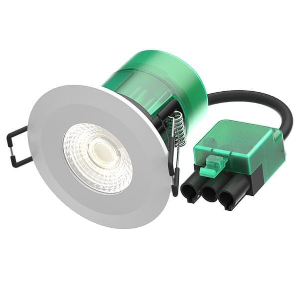 Bell 10501 Firestay 6W 595lm 4000K 60 Degree Plug and Play Dimmable LED Integrated Fixed Downlight With White Bezel