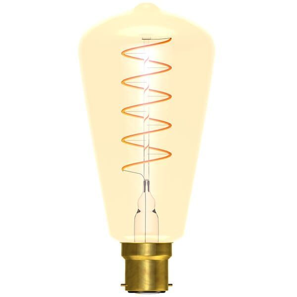 BELL Lighting 60018 4W 2000K BC B22 Vintage Soft Coil Vertical Filament Squirrel Cage LED Lamp