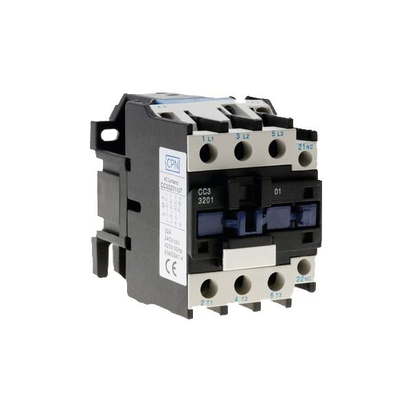 Cudis CPN CC33201-U7 32A 3 Pole Contactor with NC Auxiliary and 240V AC Coil