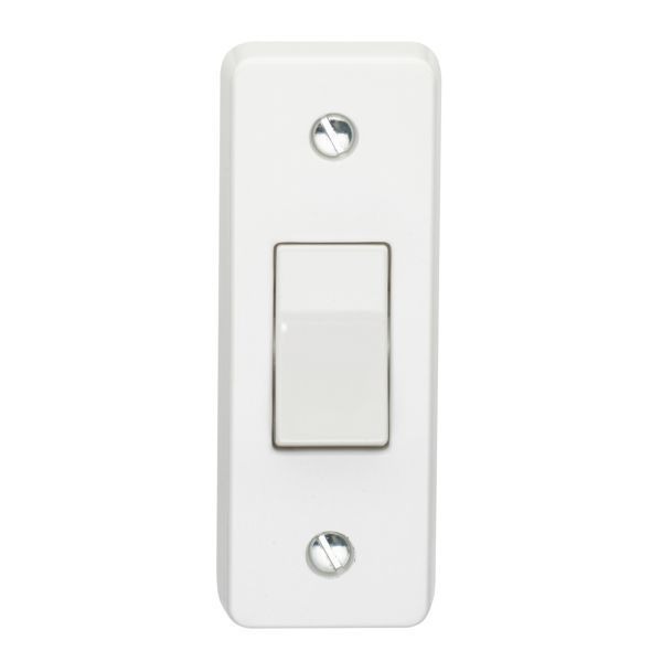 Crabtree 4177 Capital White 1 Gang 10AX 2 Way Architrave Switch
