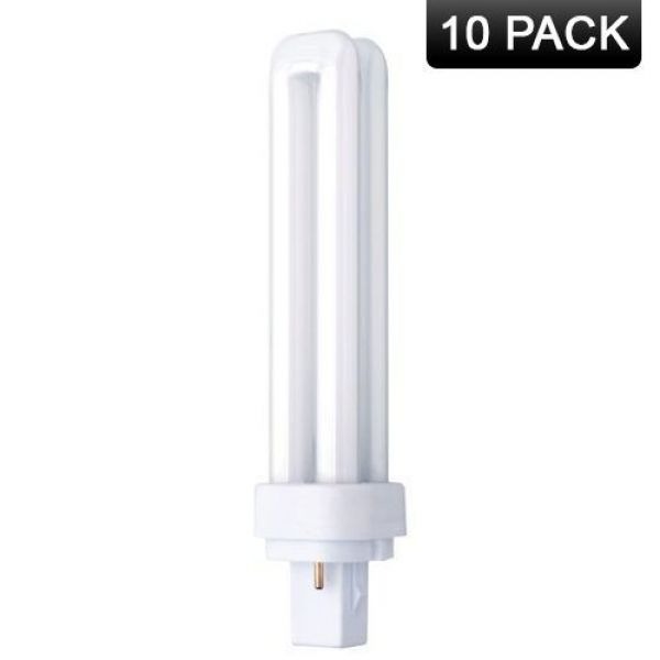 Crompton Double Turn D Type Lamp 13W - G24d-1 2 Pin Cap Cool White (10 Pack, 1.53 each)
