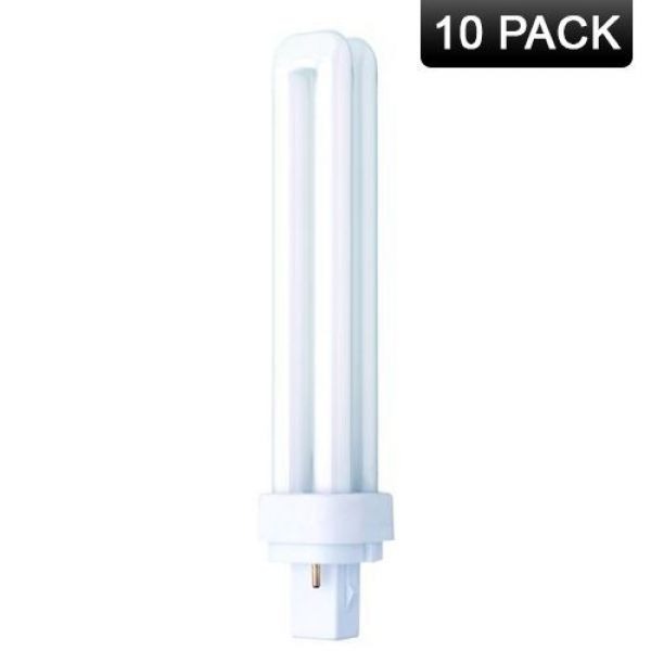 Crompton Double Turn D Type Lamp 26W - G24d-3 2 Pin Cap White (10 Pack, 1.33 each)