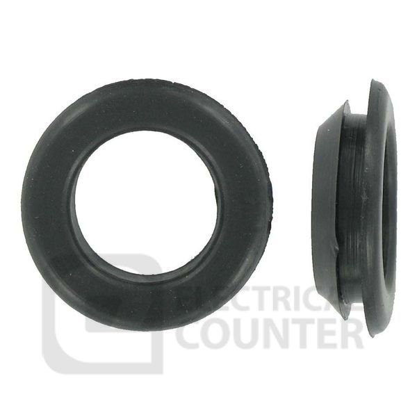 Deligo CG20S Pack of 100 Black PVC Open Super Quick Fit Cable Grommets 20mm (100 Pack, 0.04 each)